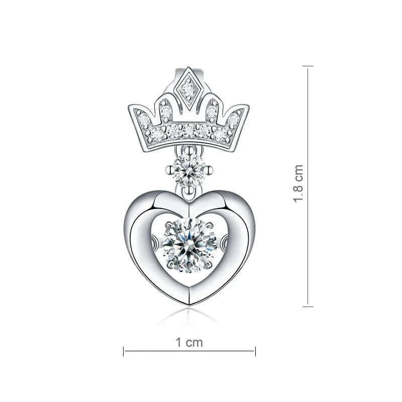 Sparkling Dancing Stone Crown Earrings - The Sparkle Place
