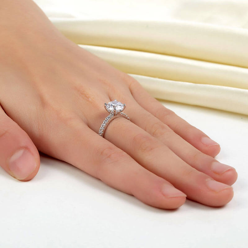 2 Carat 925 Sterling Silver Hearts Bridal Engagement Ring - The Sparkle Place