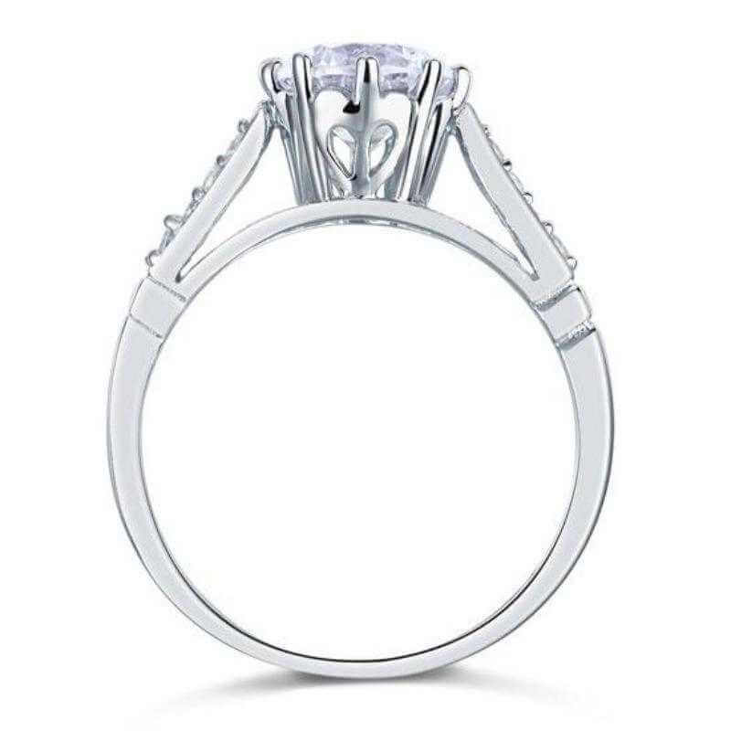 2 Carat Solid 925 Sterling Silver Wedding Anniversary Engagement Ring - The Sparkle Place