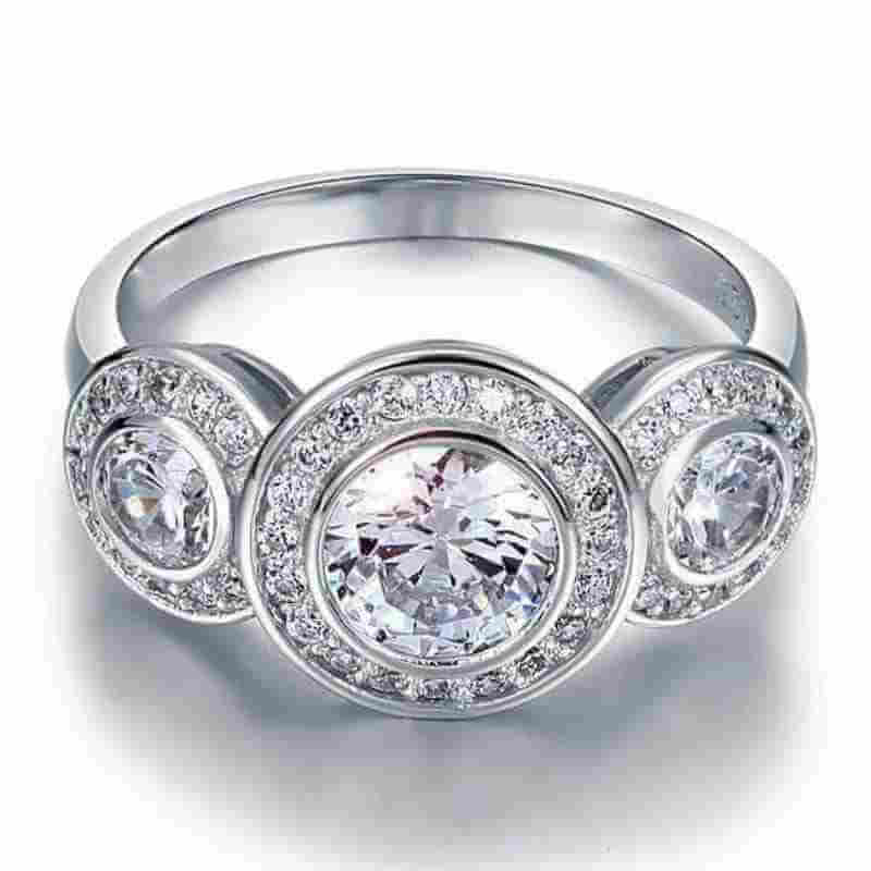 Art Deco 2.5 Ct Solid 925 Sterling Silver Ring - The Sparkle Place