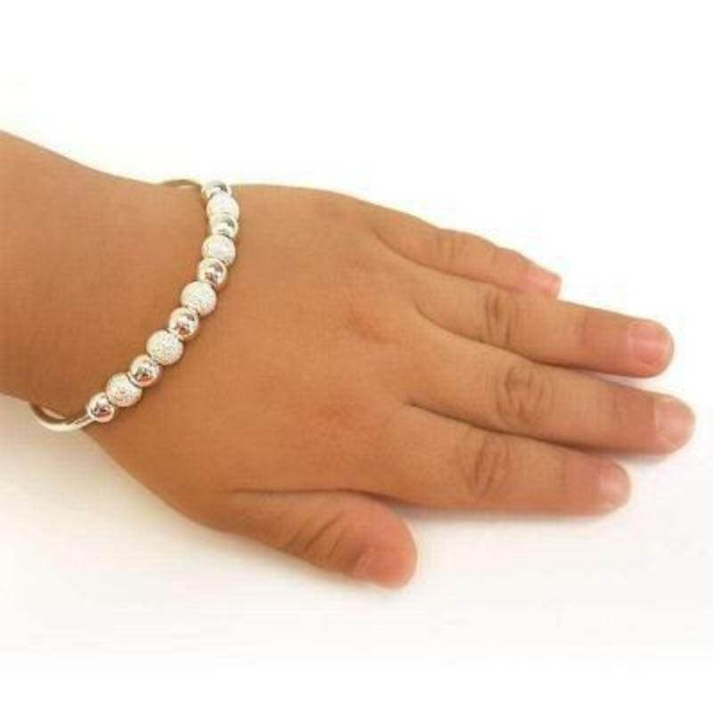 Children Bangle Bracelet Solid 999 Silver - The Sparkle Place