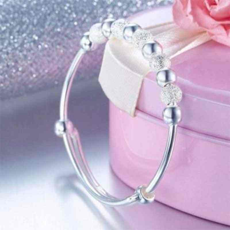 Children Bangle Bracelet Solid 999 Silver - The Sparkle Place