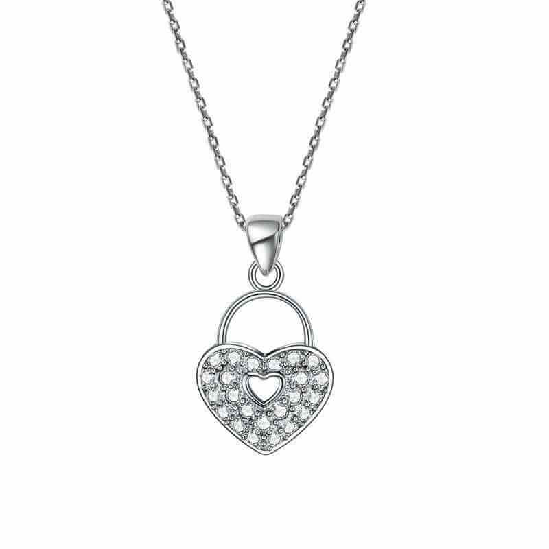 Love Lock Necklace, Solid 925 Sterling Silver - The Sparkle Place