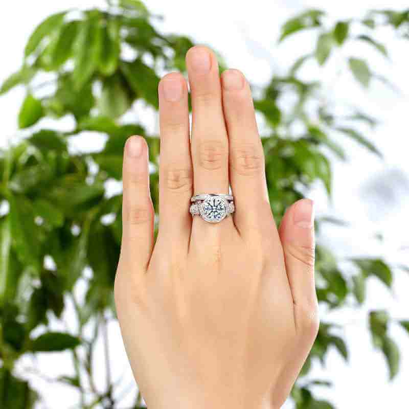 Luxury Vintage 2-in-1 925 Silver Ring Set - The Sparkle Place