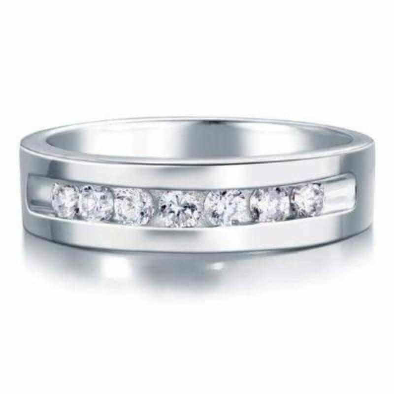Men Wedding Band Solid 925 Sterling Silver Ring - The Sparkle Place