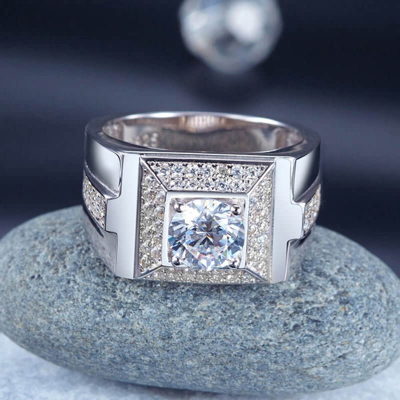 Men Wedding Band Solid Sterling 925 Silver Ring - The Sparkle Place