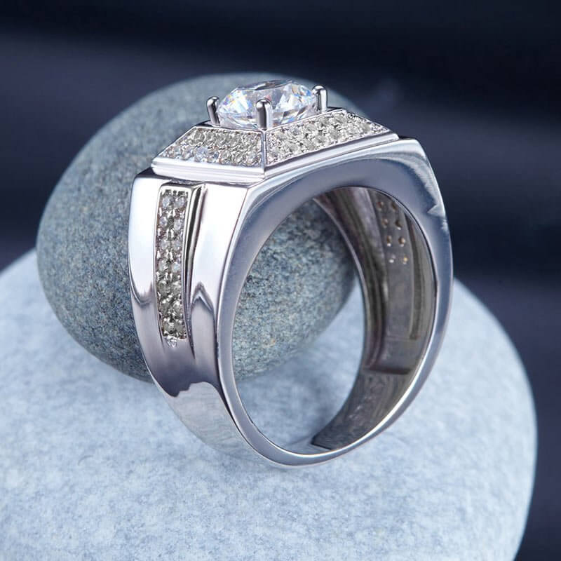 Men Wedding Band Solid Sterling 925 Silver Ring - The Sparkle Place