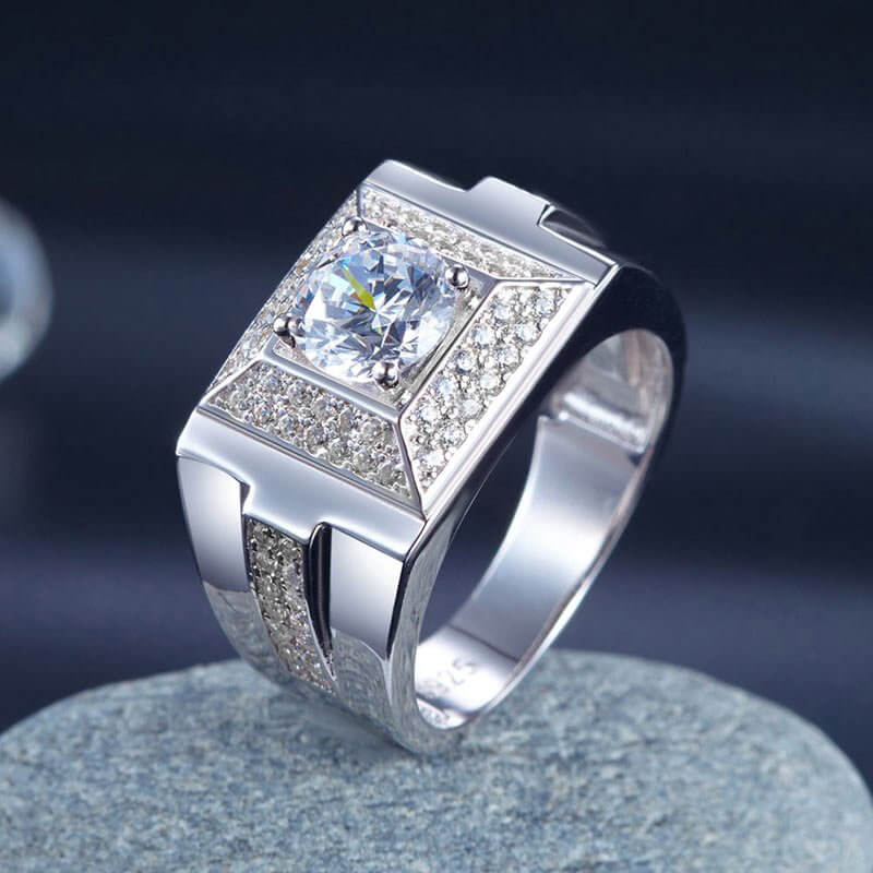 Men Wedding Band Solid Sterling 925 Silver Ring - The Sparkle Place
