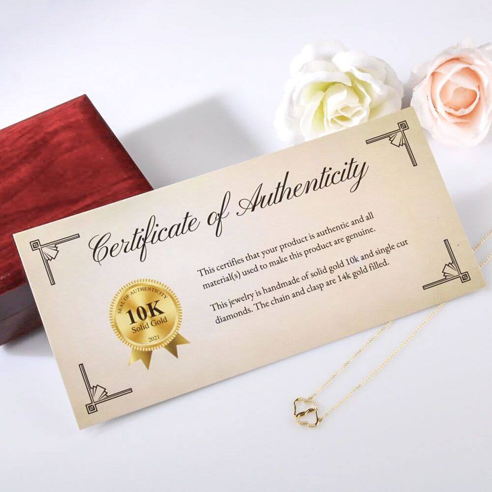 To My Wife, Infinitely Solid 10K Yellow Gold Hearts - a symbol of everlasting Love - The Sparkle Place