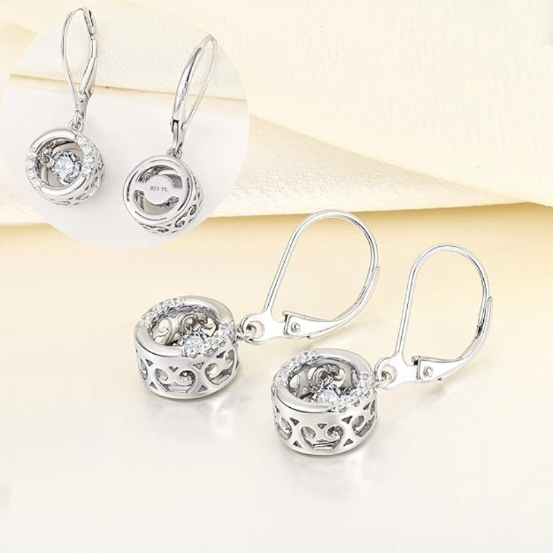 Dancing Stone Dangle Drop Earrings, Shine with every move