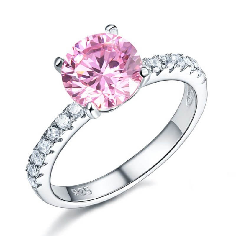 2 Carat 925 Sterling Silver Hearts Bridal Engagement Ring - The Sparkle Place