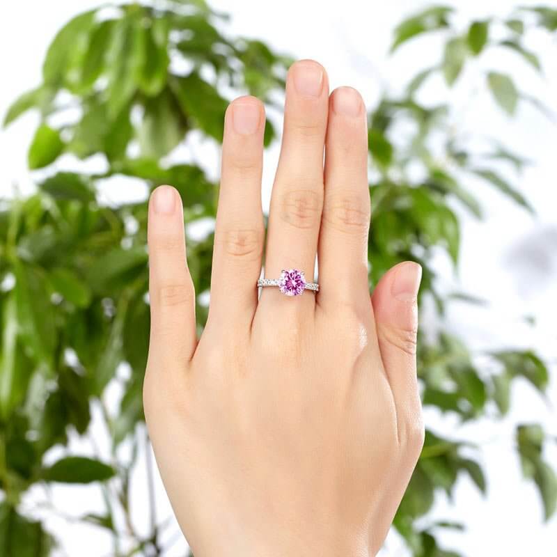 2 Carat 925 Sterling Silver Hearts Bridal Engagement Ring - The Sparkle Place