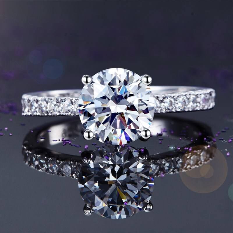 2 Carat 925 Sterling Silver Hearts Bridal Engagement Ring - The Sparkle Place
