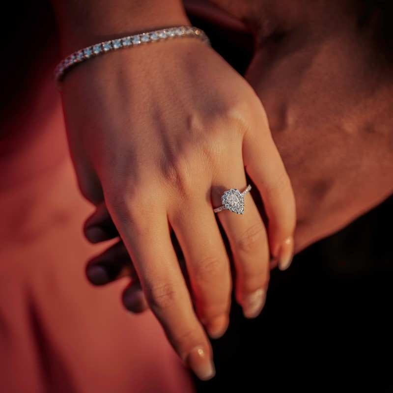 2ct Pear Cut Solid 925 Sterling Silver Ring - The Sparkle Place