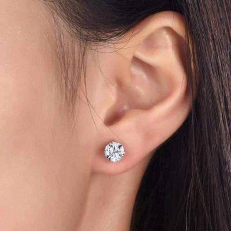2Ct Solid 925 Silver Stud Earrings - The Sparkle Place