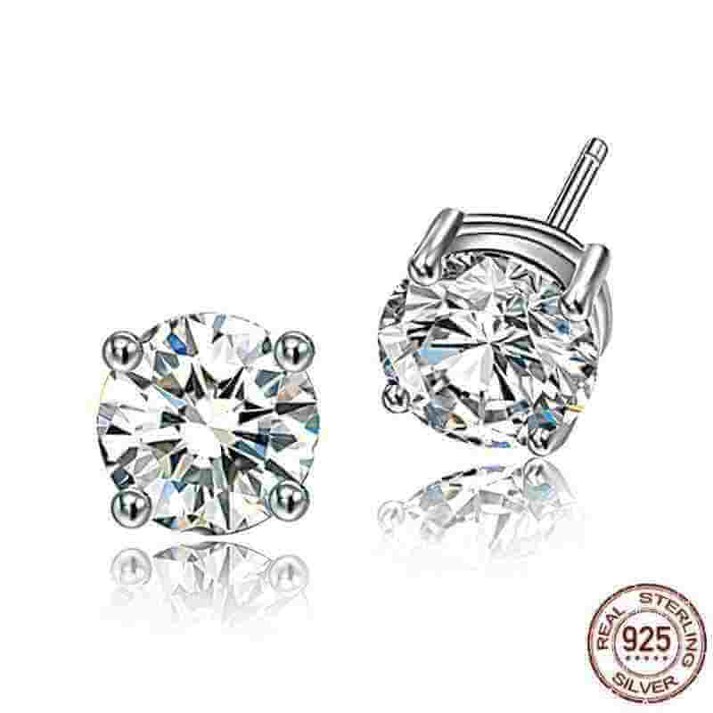 925 Silver 3ct Stud Earrings - The Sparkle Place