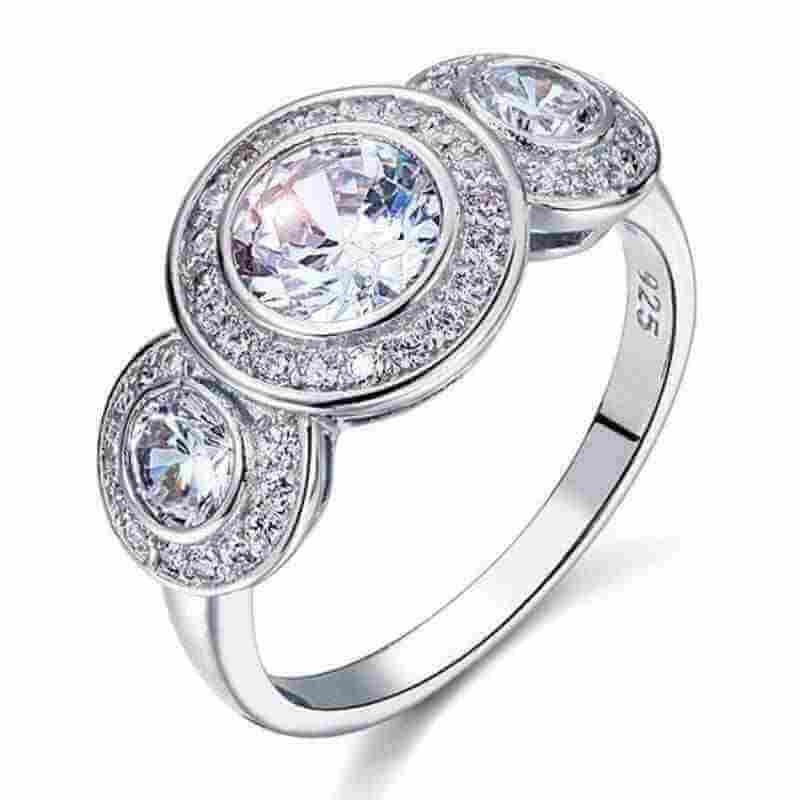 Art Deco 2.5 Ct Solid 925 Sterling Silver Ring - The Sparkle Place