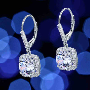 Brilliant Solid 925 Sterling Silver Bridal Wedding Earrings - The Sparkle Place