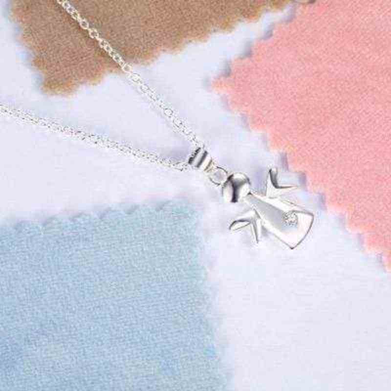Children Angel Necklace Solid 925 Sterling Silver - The Sparkle Place