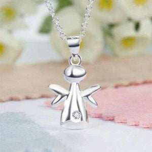 Children Angel Necklace Solid 925 Sterling Silver - The Sparkle Place