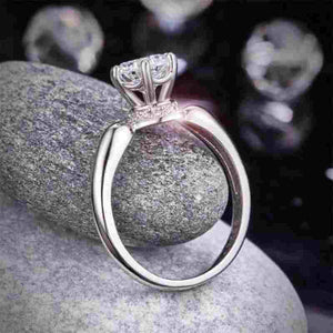 Crown 925 Sterling Silver Wedding Promise Anniversary Ring - The Sparkle Place