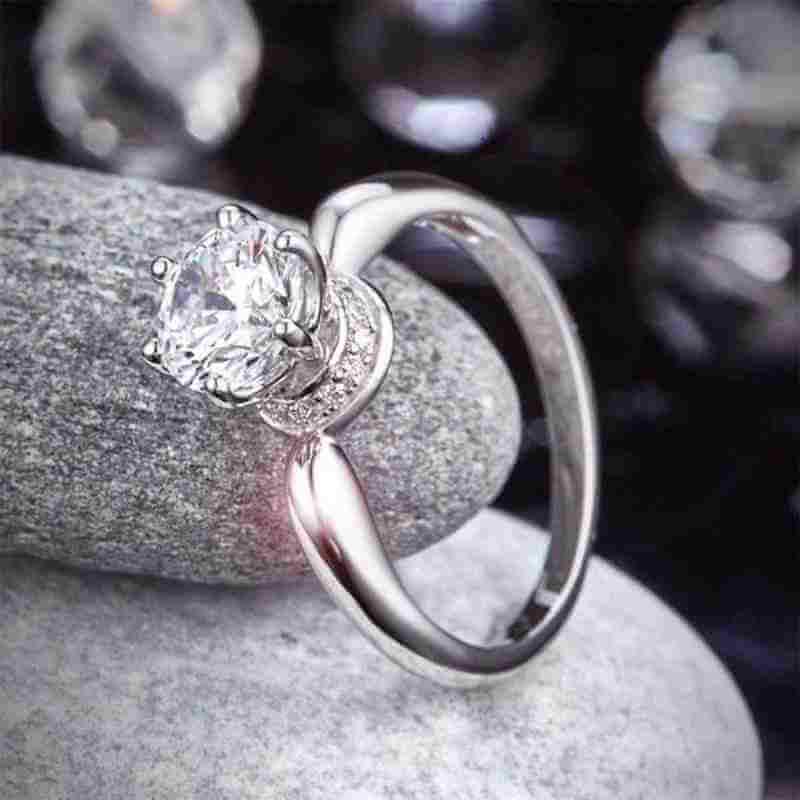 Crown 925 Sterling Silver Wedding Promise Anniversary Ring - The Sparkle Place