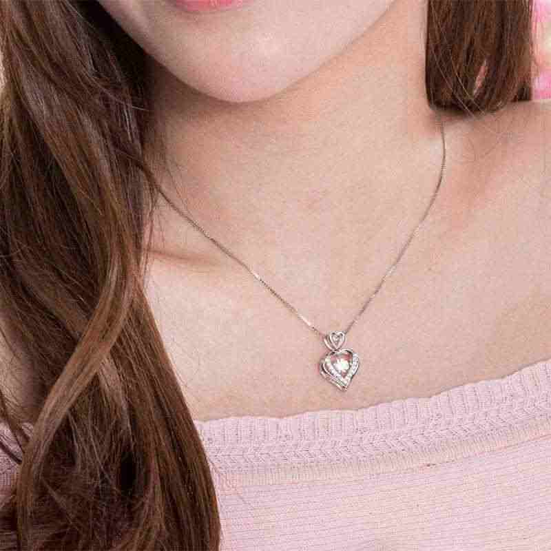 ネックレス・ペンダント STONEHENgE Silver Heart Dancing Stone Stella Necklace Dancing Stone Heart Solid Silver Necklace