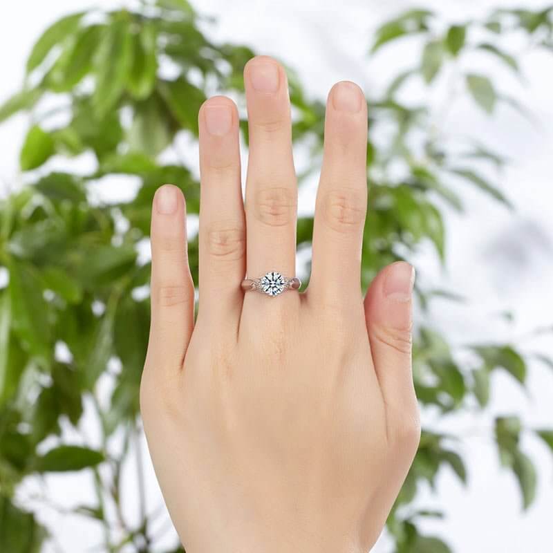 Flower 925 Solid Sterling Silver Wedding Promise Anniversary Ring - The Sparkle Place