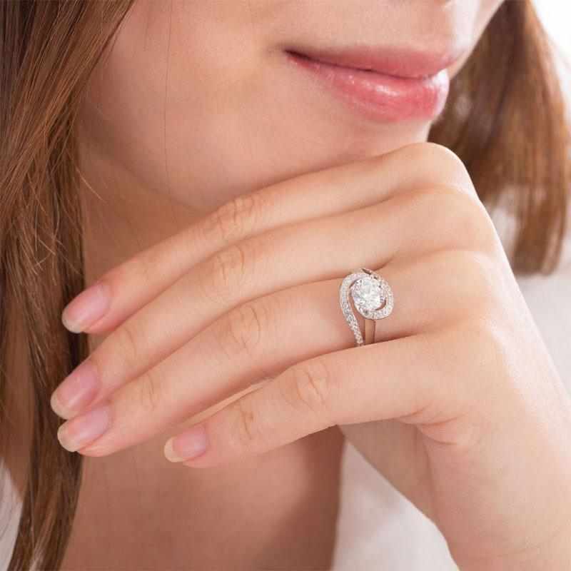 Janet - Twist 925 Solid 925 Sterling Silver Promise Ring - The Sparkle Place