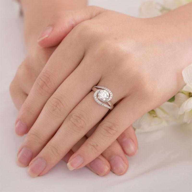 Janet - Twist 925 Solid 925 Sterling Silver Promise Ring - The Sparkle Place