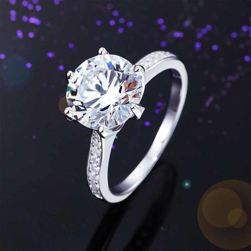 Luxury 3 Carat Solid 925 Sterling Silver Ring - The Sparkle Place