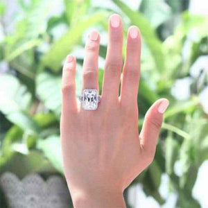 Majestic Sensation Solid 925 Silver Ring - The Sparkle Place