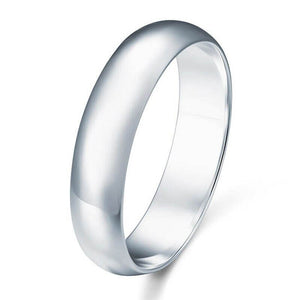 Men Solid 925 Sterling Silver Wedding Band Ring - The Sparkle Place