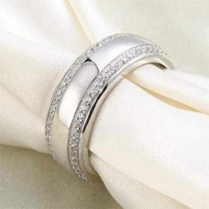 Men Wedding Band Solid 925 Sterling Silver - The Sparkle Place