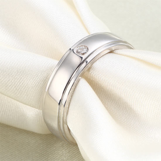 Men Wedding Band Solid Sterling 925 Silver Ring - The Sparkle Place
