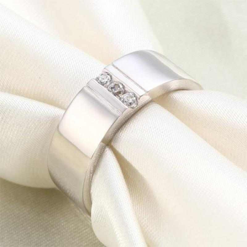 Men Wedding Ring Solid 925 Sterling Silver - The Sparkle Place