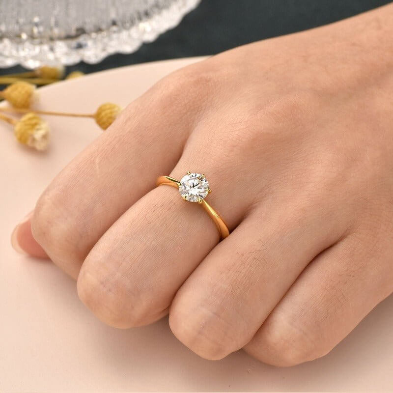 Moissanite Solitaire Ring - The Sparkle Place