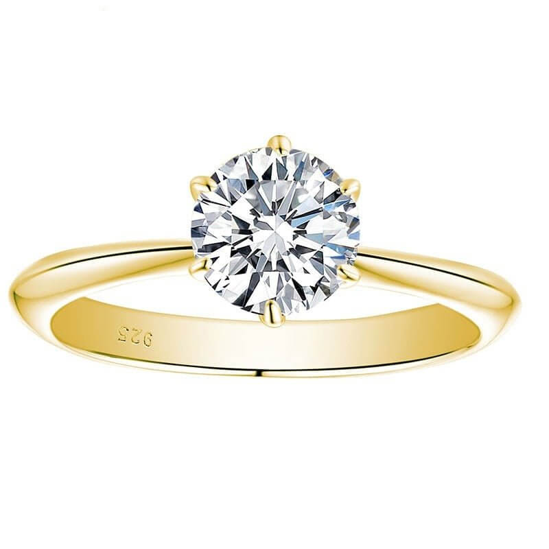 Moissanite Solitaire Ring - The Sparkle Place