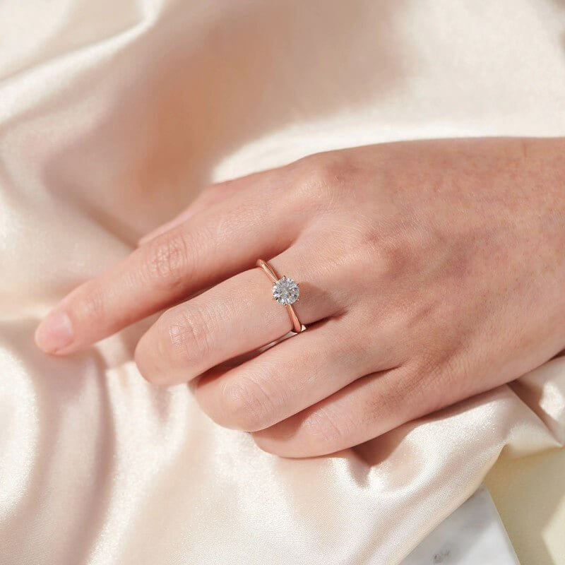 Moissanite Solitaire Ring - The Sparkle Place