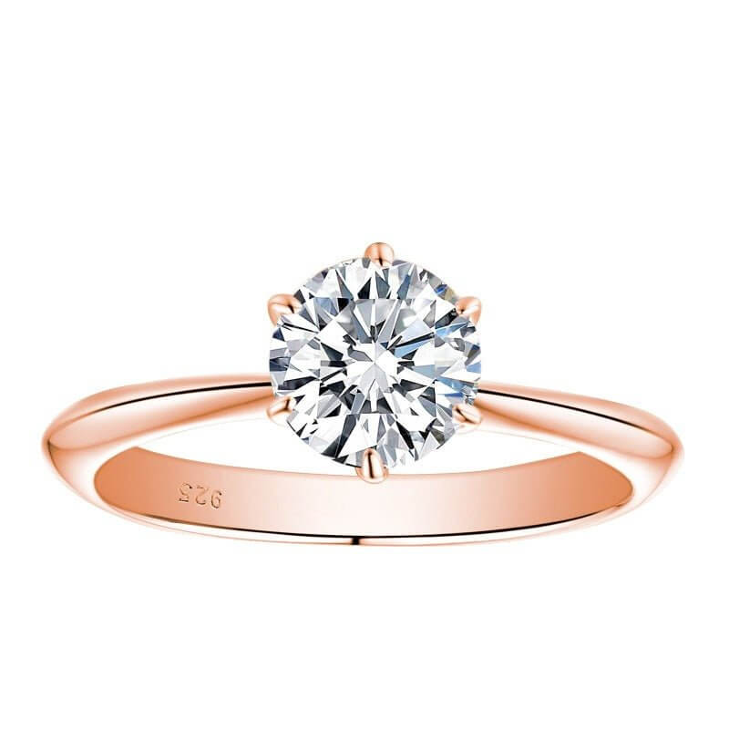 Moissanite Solitaire Ring - The Sparkle Place