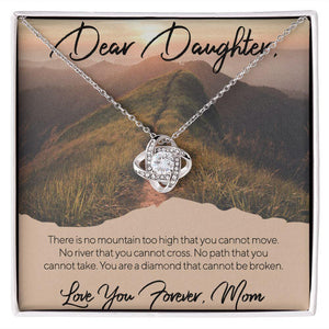 My Daughter Love Knot Necklace - Symbol of an Unbreakable Bond - The Sparkle Place