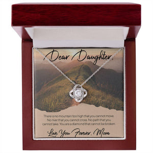 My Daughter Love Knot Necklace - Symbol of an Unbreakable Bond - The Sparkle Place