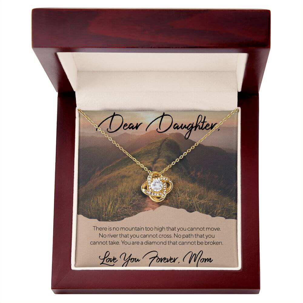 My Daughter Love Knot Necklace - Symbol of an Unbreakable Bond - The Sparkle Place
