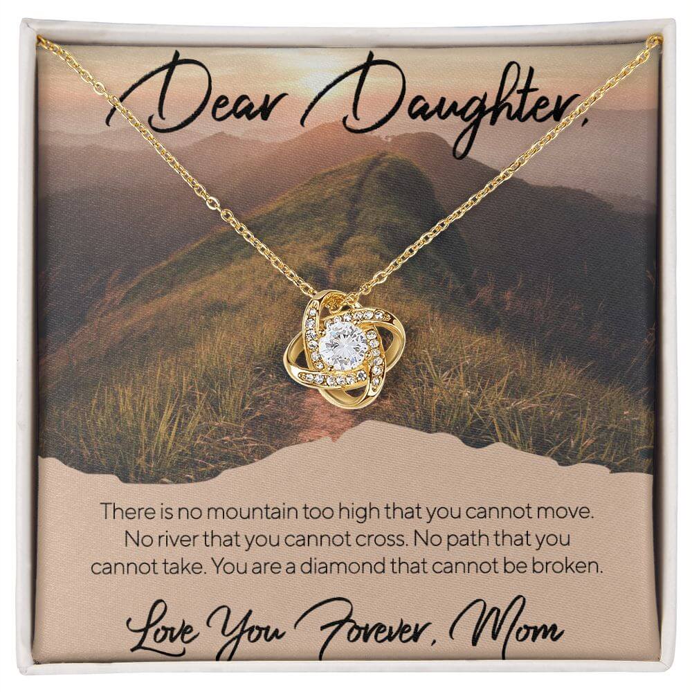 My Daughter Love Knot Necklace - Symbol of an Unbreakable Bond - The Sparkle Place