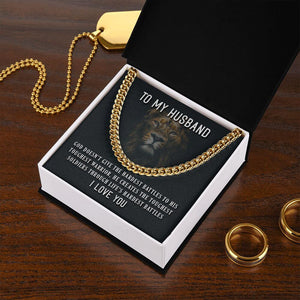 My Husband - Classic Cuban Link Chain Necklace, Strength and Style Combined - The Sparkle Place