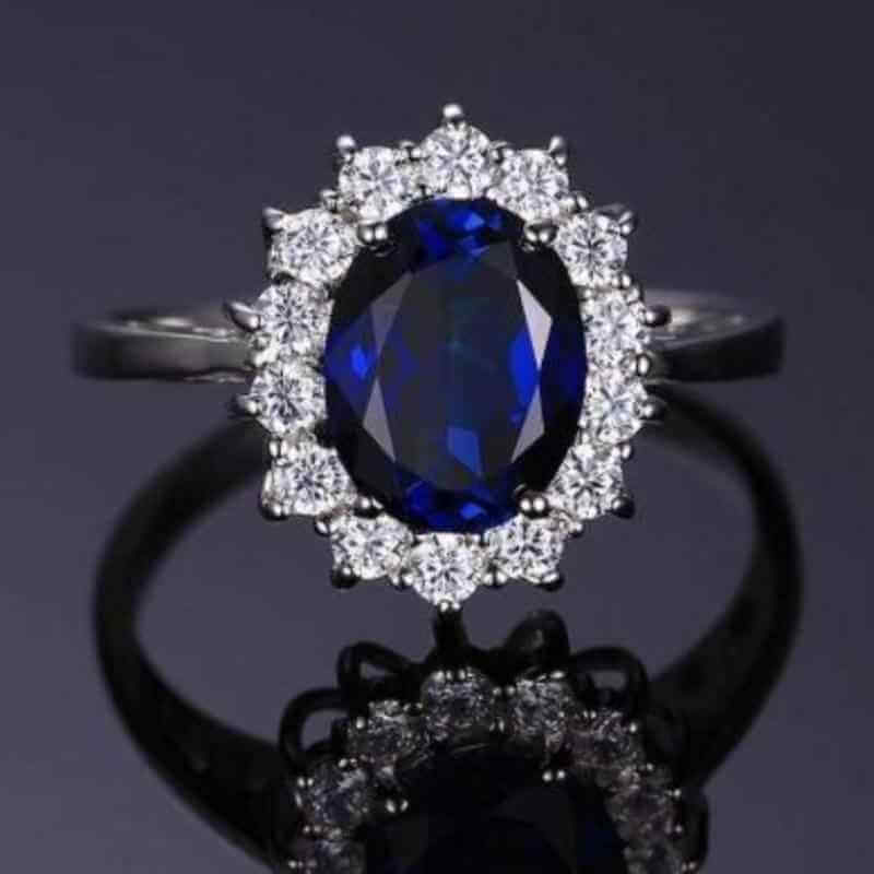 Princess Diana and Kate Sapphire Ring - The Sparkle Place