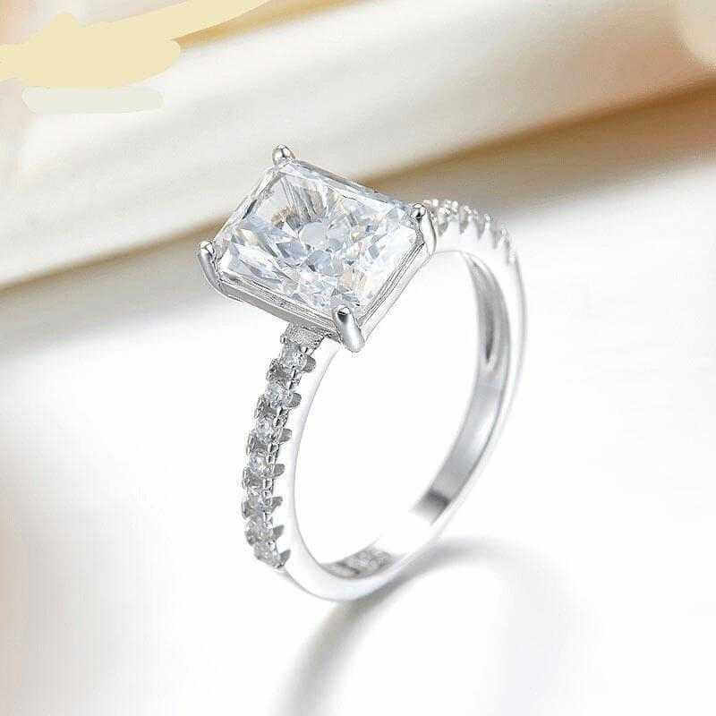 Princess Solid 925 Sterling Silver Ring - The Sparkle Place