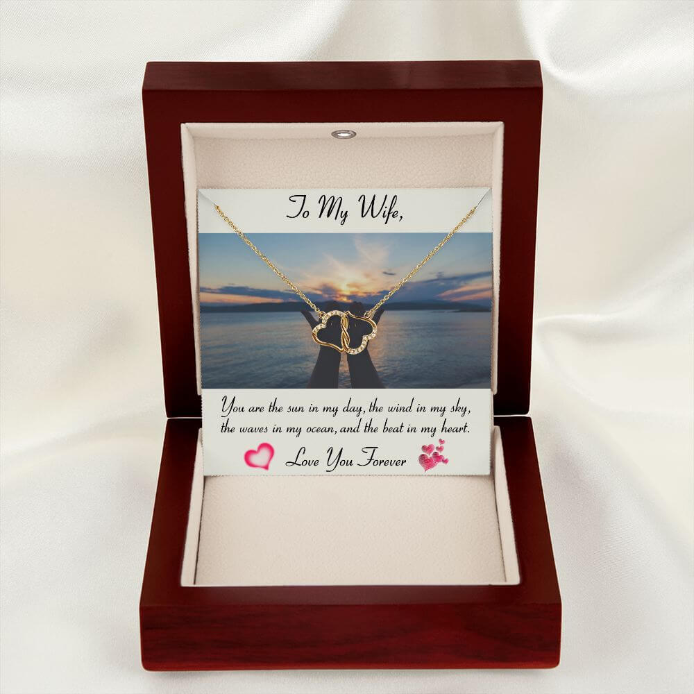 To My Wife, Infinitely Solid 10K Yellow Gold Hearts - a symbol of everlasting Love - The Sparkle Place