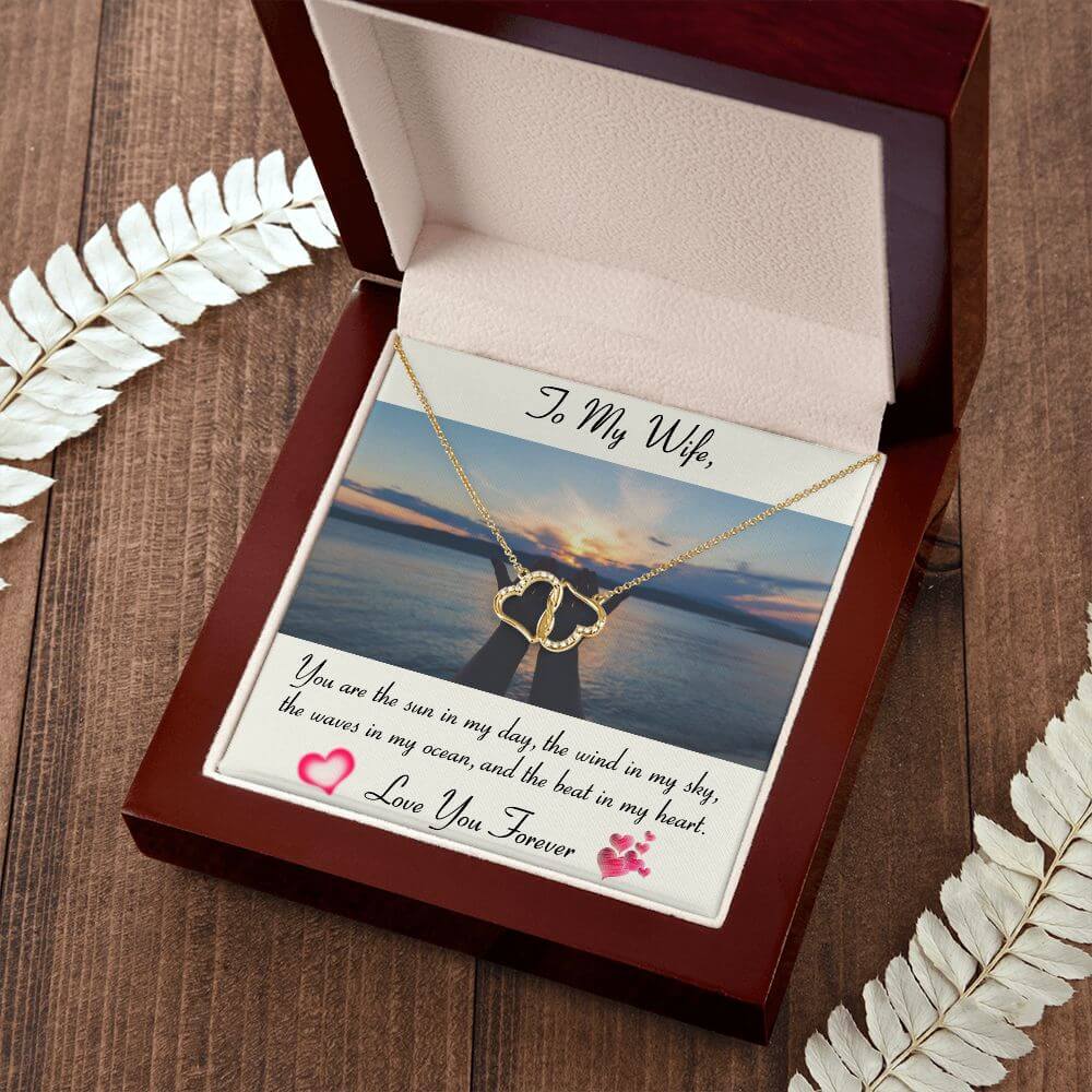 To My Wife, Infinitely Solid 10K Yellow Gold Hearts - a symbol of everlasting Love - The Sparkle Place