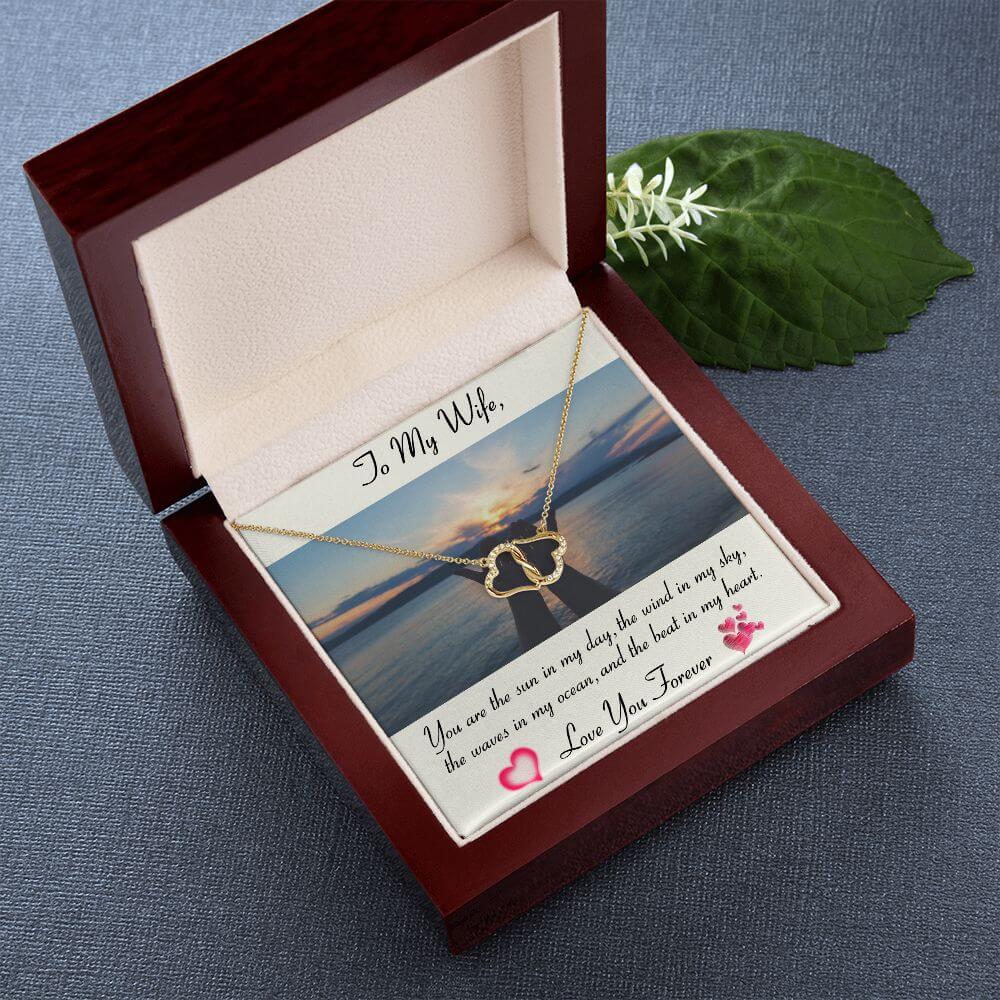 To My Wife, Infinitely Solid 10K Yellow Gold Hearts - a symbol of everlasting Love - The Sparkle Place